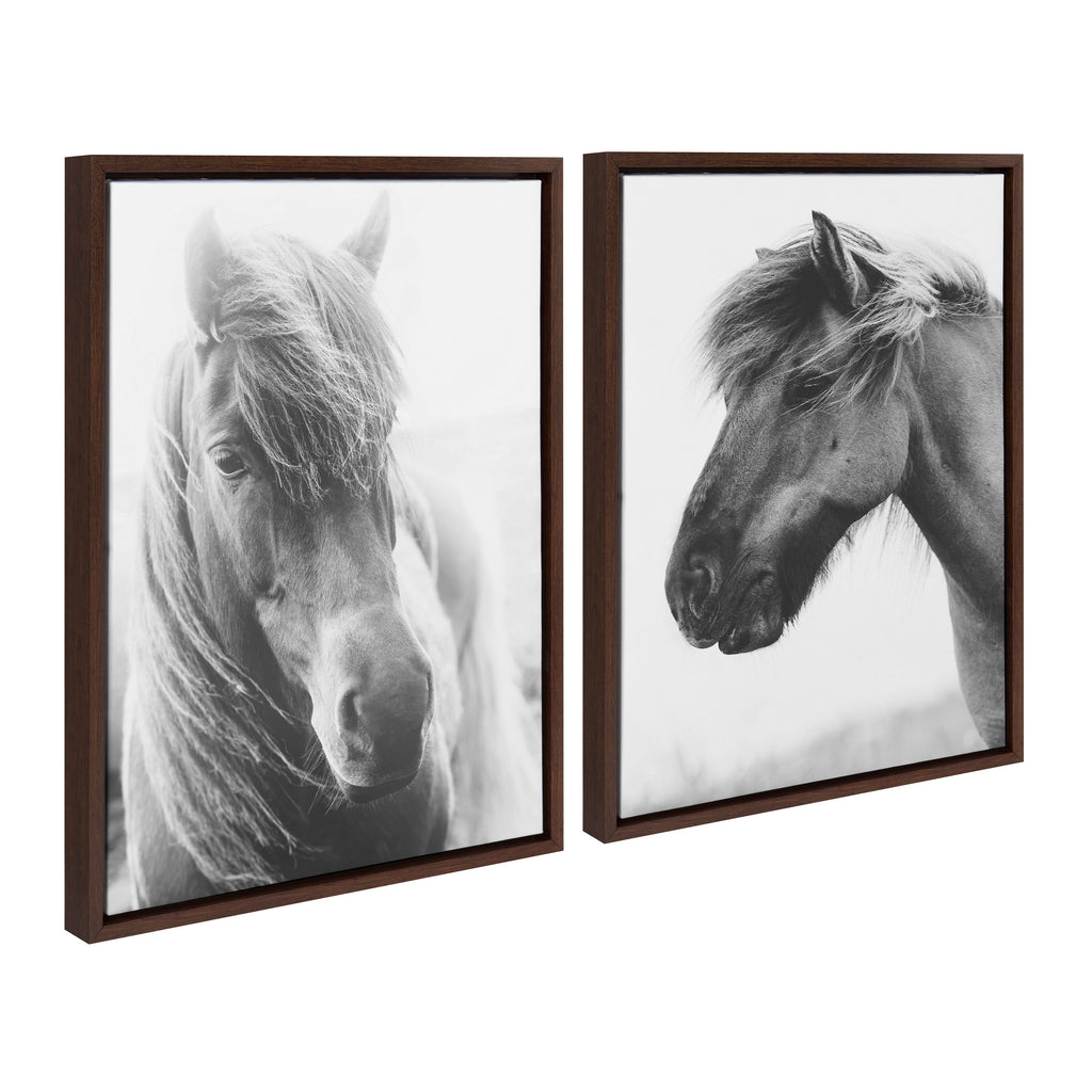 Sylvie Benevolence and Indomitable Framed Canvas Set by Alicia Abla