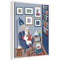 Reading Goose by Rachel Lee 3 Birdies Studio Framed Canvas Wall Art Print