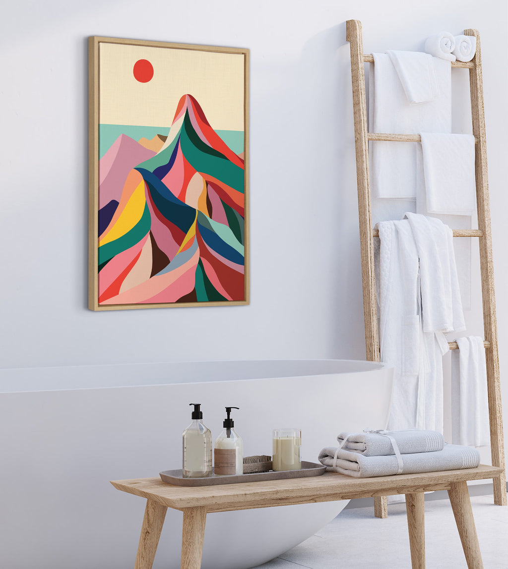 Sylvie MCM Mountains Framed Canvas by Rachel Lee of My Dream Wall
