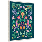 Sylvie Tropical Hummingbirds Framed Canvas by Rachel Lee