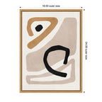 Sylvie Neutral Abstract 1 Minimal Modern Art Framed Canvas by July Art Prints