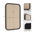 Hutton Wood Framed Fabric Pinboard