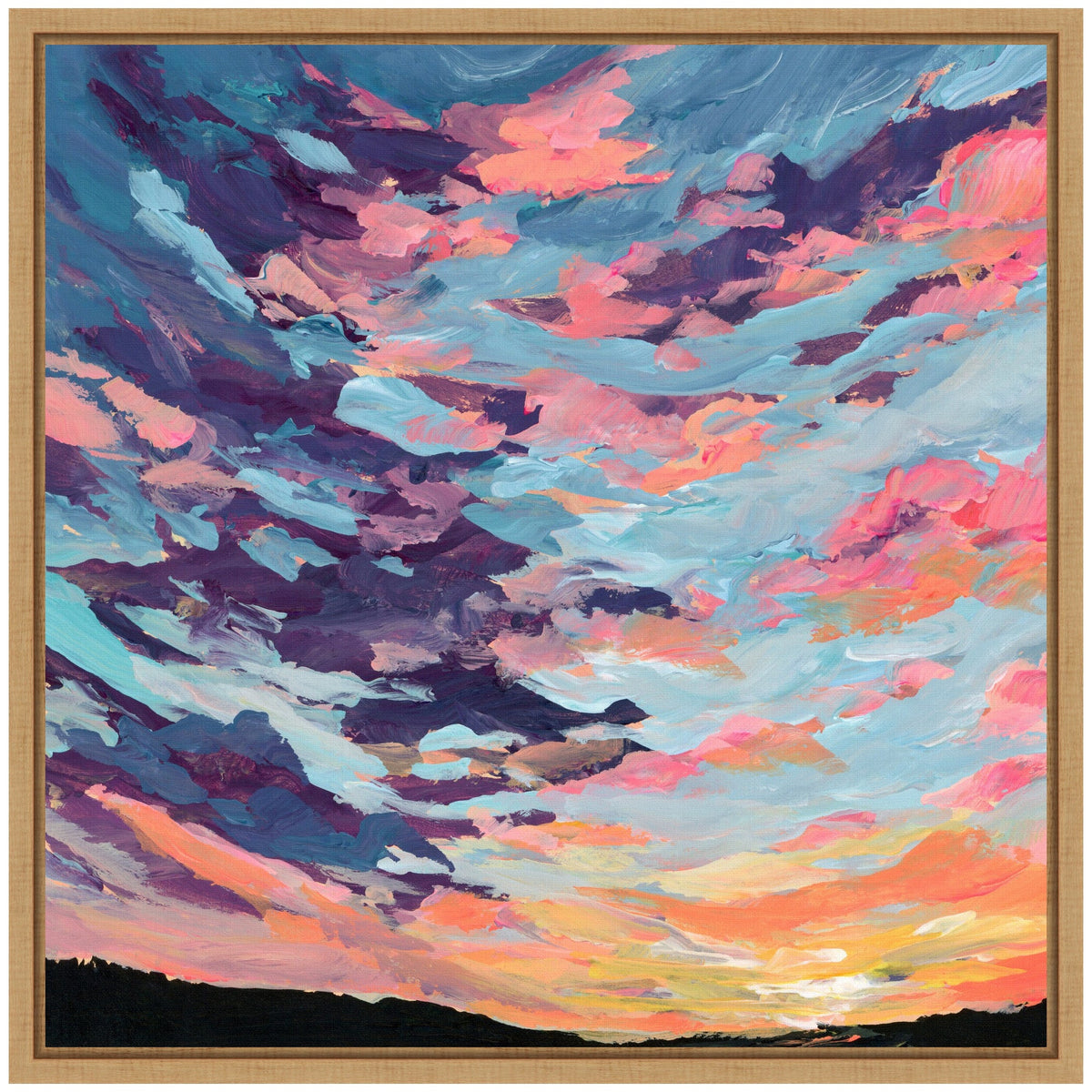Sylvie Sunset Study Framed Canvas by Emily Kenney