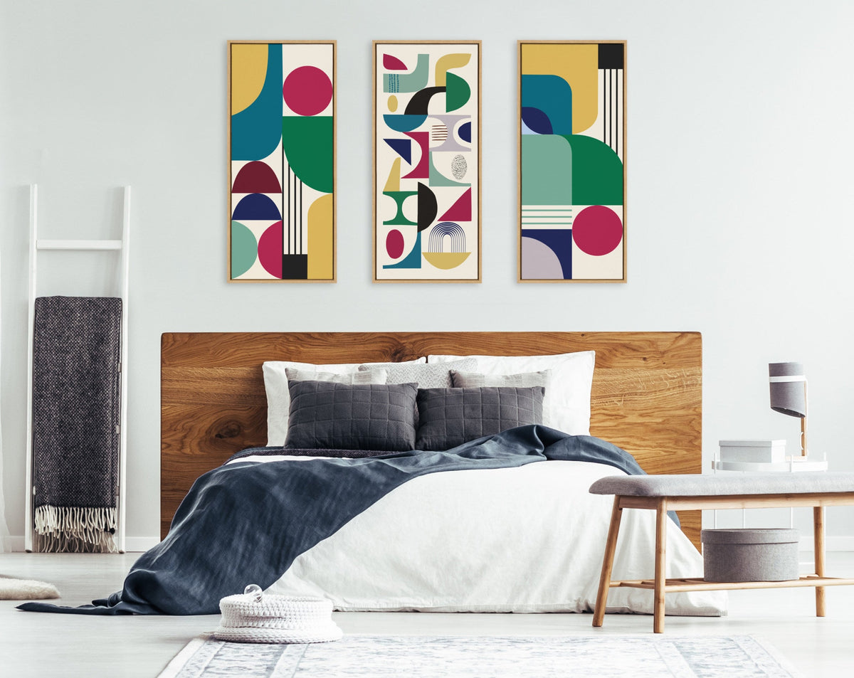 Sylvie MCM Pattern 13 Framed Canvas by Rachel Lee of My Dream Wall