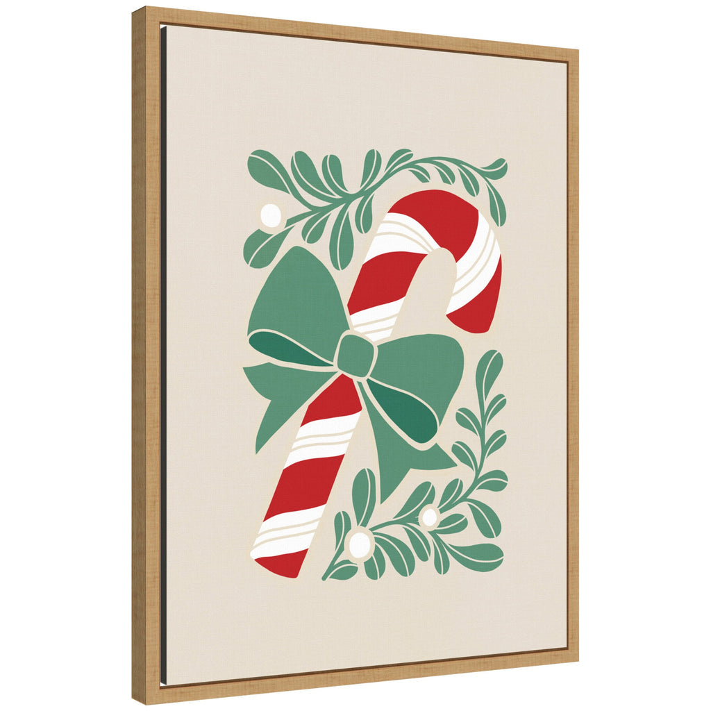 Sylvie Framed Canvas Christmas Icons Prima Set Candy Cane by Dominique Vari