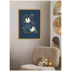 Sylvie Framed Canvas Love and Light Happy Hanukkah by Vicky Yorke
