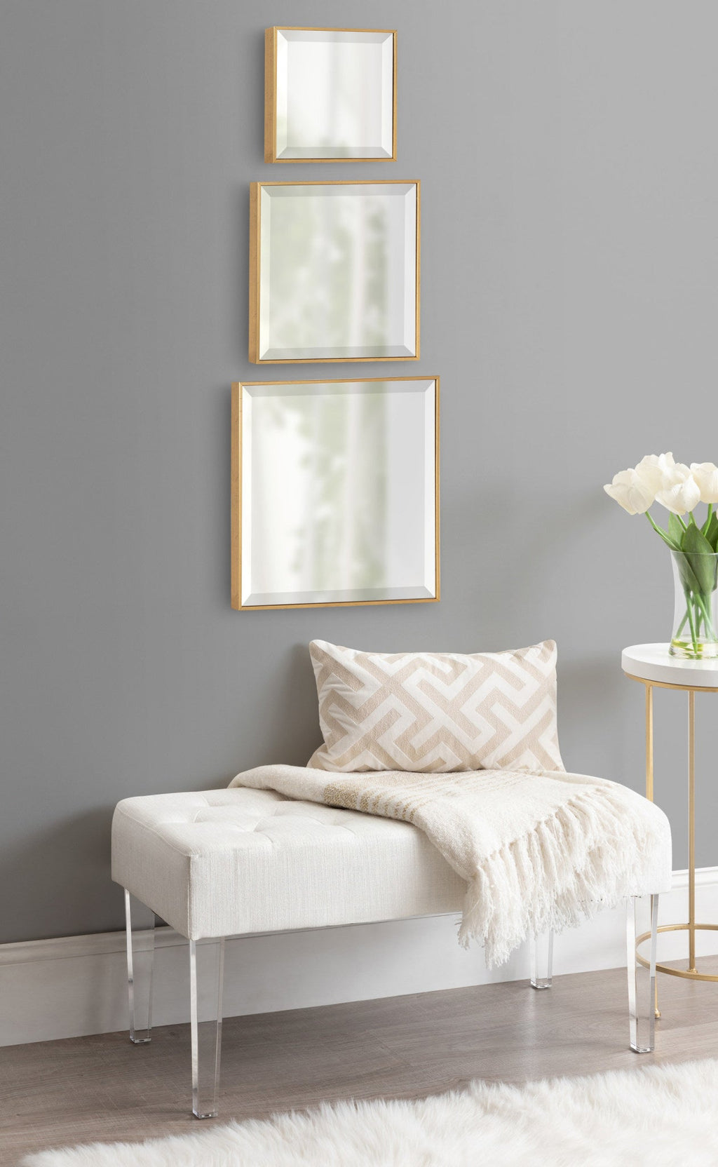 Rhodes Modern Square Mirror Set