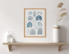 Gallery Abstract Coastal Blue Coral Print by The Creative Bunch Studio