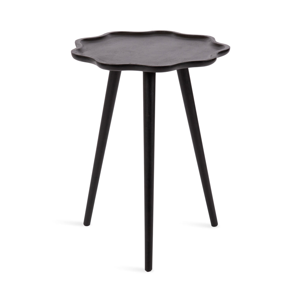 Alezar Scallop Wood Side Table