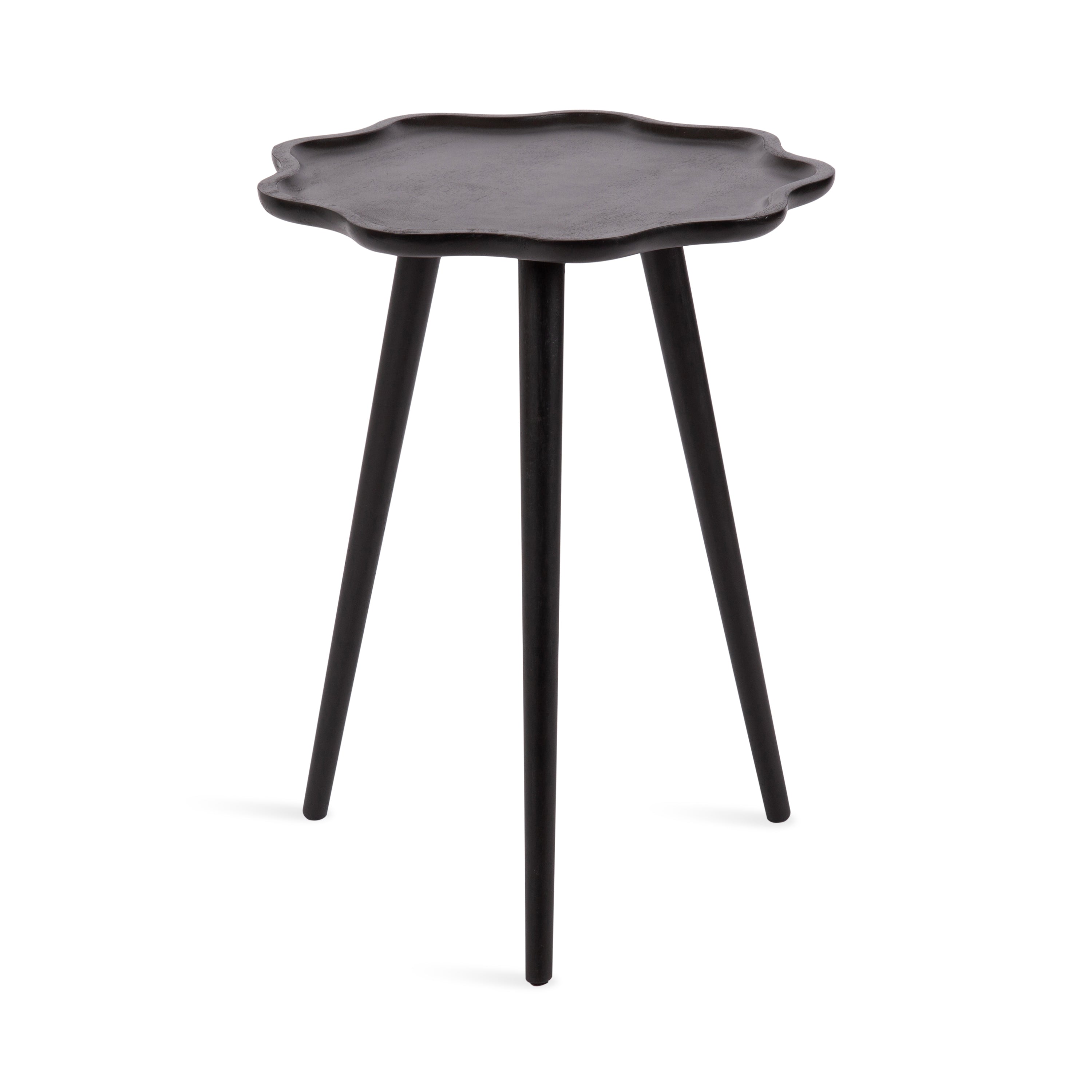 Alezar Scallop Wood Side Table