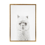 Sylvie Hairy Alpaca Framed Canvas by Simon Te of Tai Prints
