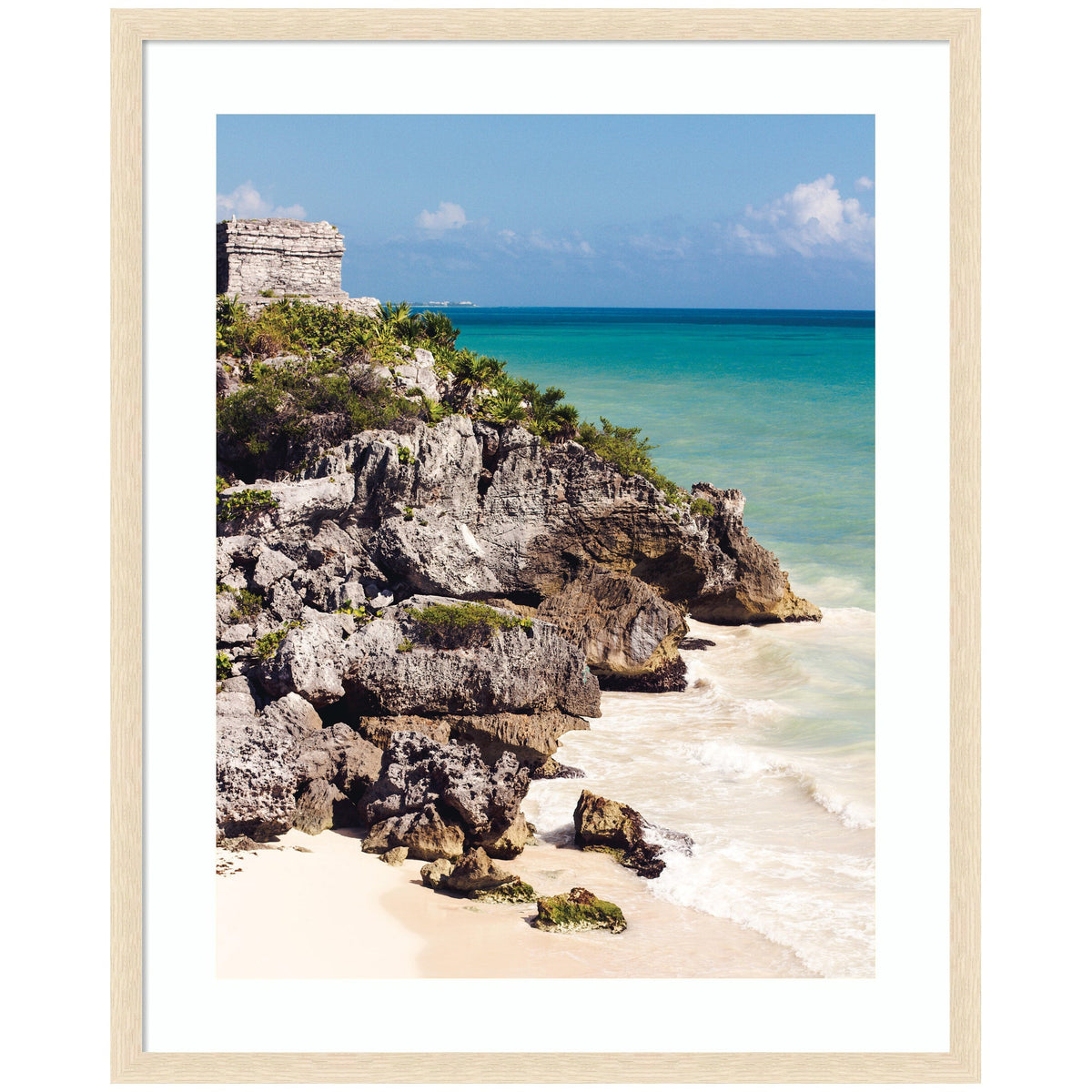 Framed Art Tulum Ruins Mexico Seascape by Stephanie Klatt