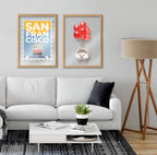 Blake Stamp San Fran Framed Printed Glass by Rocket Jack