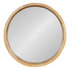 Hutton Round Wood Wall Mirror