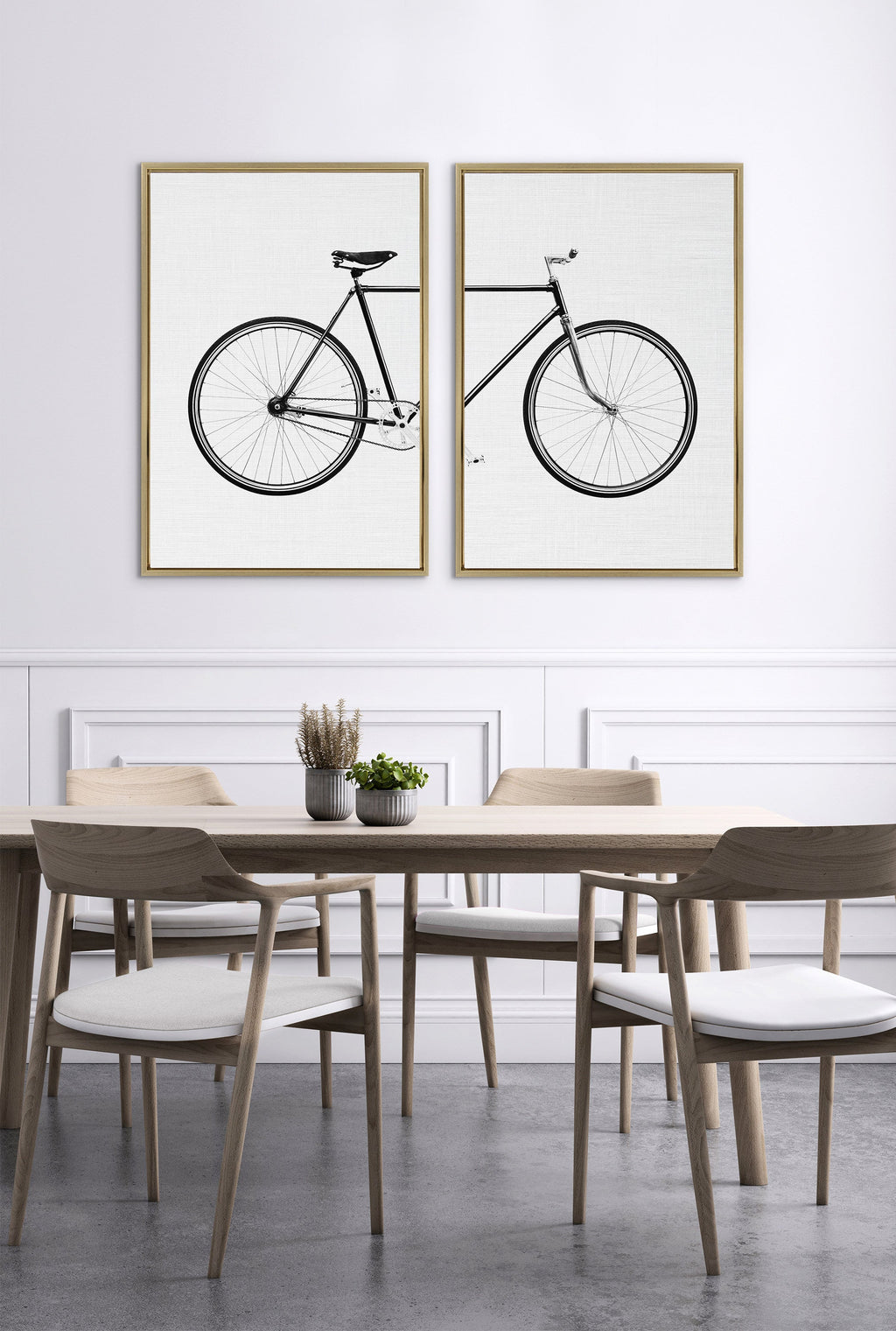 Sylvie Bicycle Framed Canvas by Simon Te of Tai Prints
