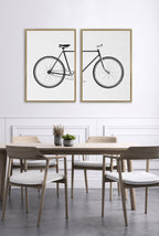Sylvie Bicycle Framed Canvas by Simon Te of Tai Prints