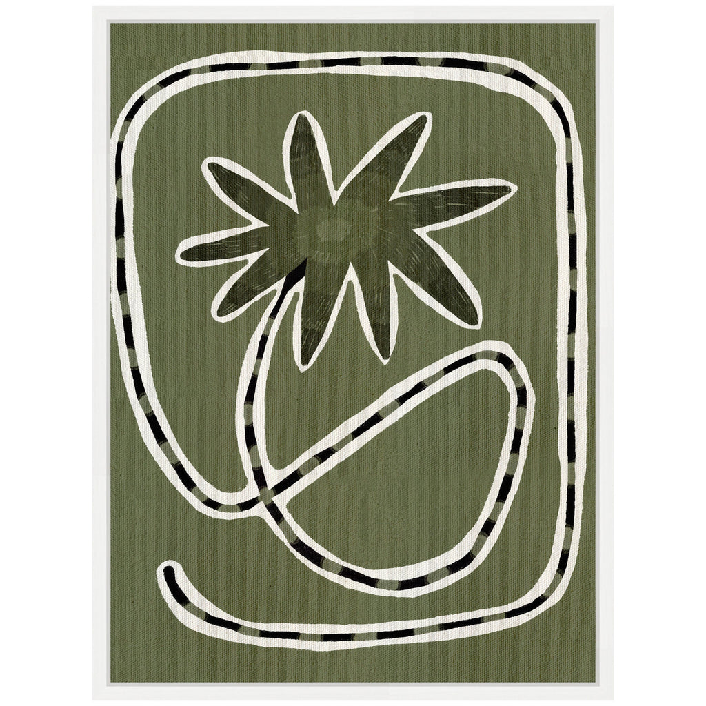 Sylvie Delicate Bloom 18 Framed Canvas by Shatha Al Dafai
