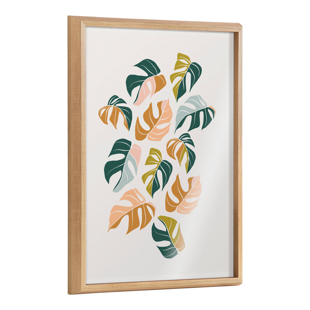 Blake Tropical Leaves 02 Framed Printed Glass by Alicia Schultz