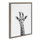 Sylvie Baby Giraffe Framed Canvas Wall Art by Simon Te Tai