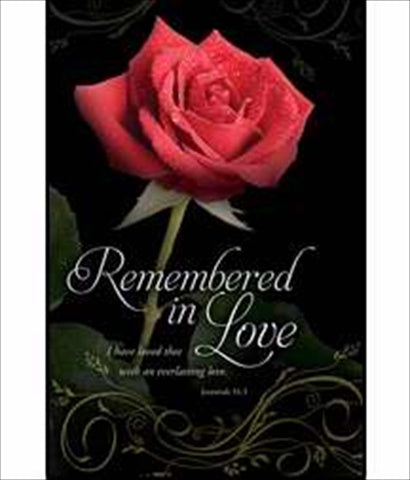 Warner Press 304515 Bulletin Funeral Remembered In Love