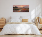 Sylvie Beaded Foothills in the Evening Framed Canvas by Mary Sparrow