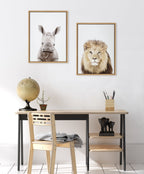 Sylvie Animal Studio Baby Rhino Framed Canvas by Amy Peterson Art Studio