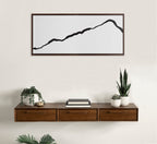 Sylvie Elevated Abstract Minimalist Mountain Landscape Framed Canvas by The Creative Bunch Studio