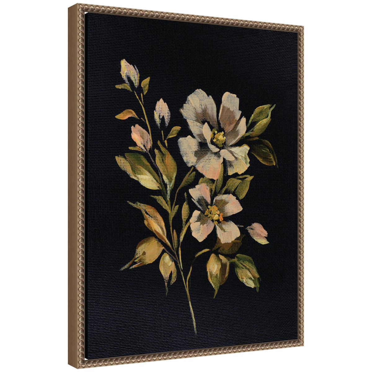 Sylvie Moody Floral 7 Framed Canvas by Annie Quigley