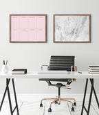 Blake This Week Pink Framed Printed Glass by The Creative Bunch Studio
