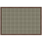 Framed Fabric Pinboard Sage Green Plaid Wall Organization
