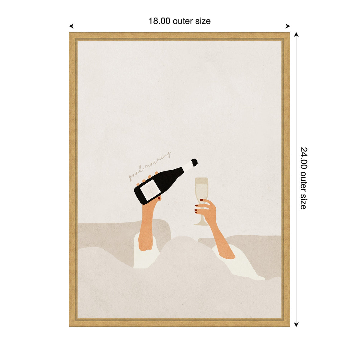 Sylvie Good Morning Art Print Framed Canvas by July Art Prints