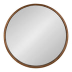 Hutton Round Wood Wall Mirror