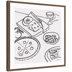 Dinner Club by Gabrielly Guedes Framed Canvas Wall Art Print