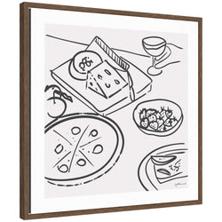 Dinner Club by Gabrielly Guedes Framed Canvas Wall Art Print