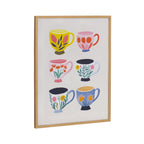 Gallery Botanical Coffee Shop Tea Cups Print by The Creative Bunch Studio