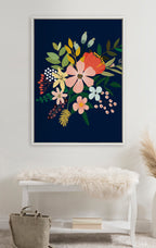 Sylvie Floralis C Framed Canvas by Mia Charro