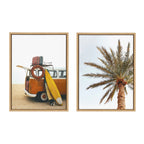 Sylvie Surfboard Paradise Framed Canvas Set by The Creative Bunch Studio