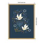 Sylvie Framed Canvas Love and Light Happy Hanukkah by Vicky Yorke