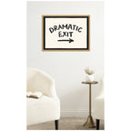 Dramatic Exit Entryway Sign by Lucky Guava Framed Canvas Wall Art Print