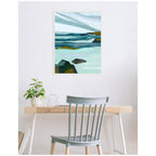 Sylvie Ocean Breeze Framed Canvas by Nikita Jariwala