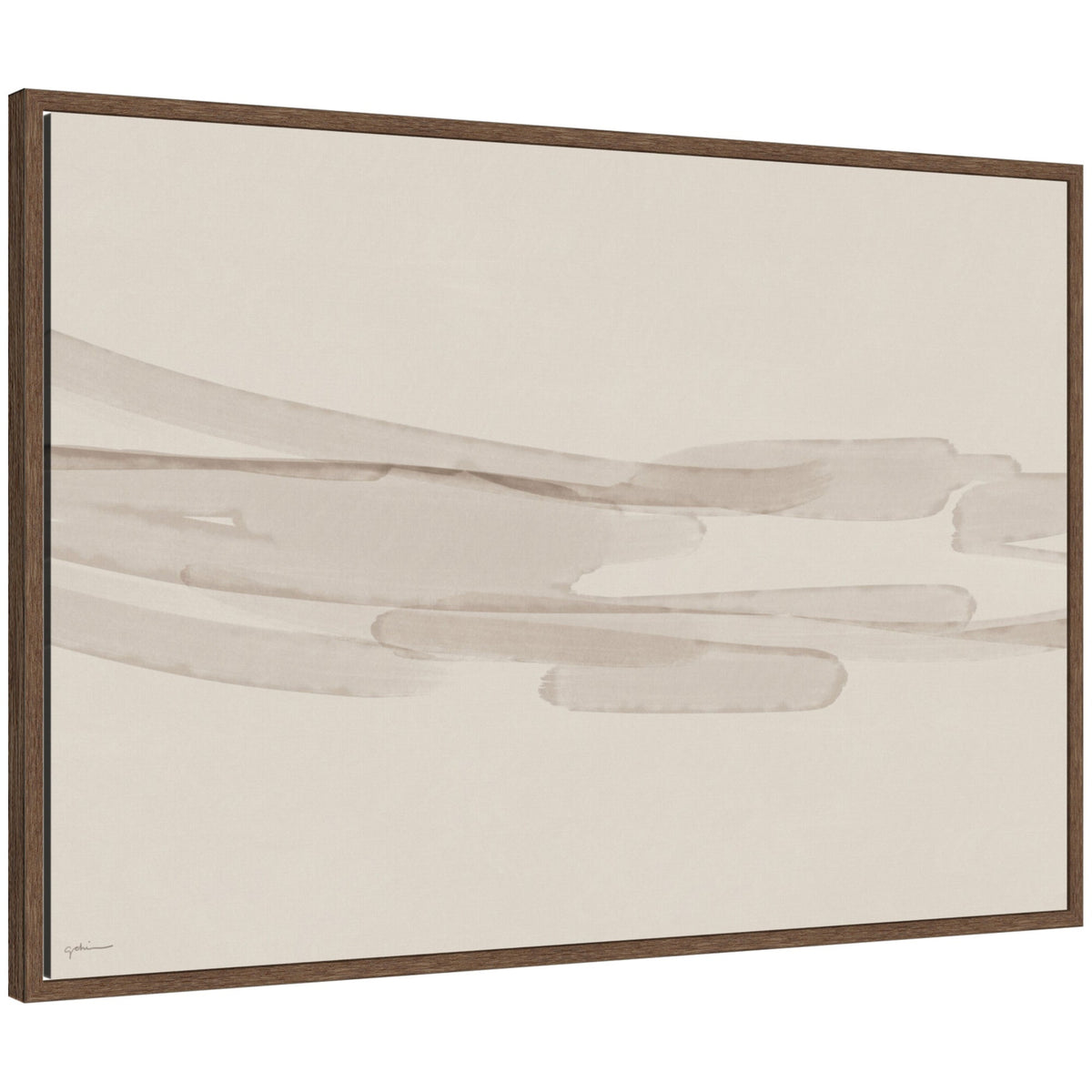 Neutral Tones by Gabrielly Guedes Framed Canvas Wall Art Print
