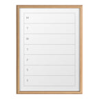 Blake Weekly Menu Framed Printed Glass by The Creative Bunch Studio