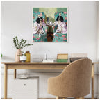 Sylvie Coffee Hour Framed Canvas by Mary Sparrow