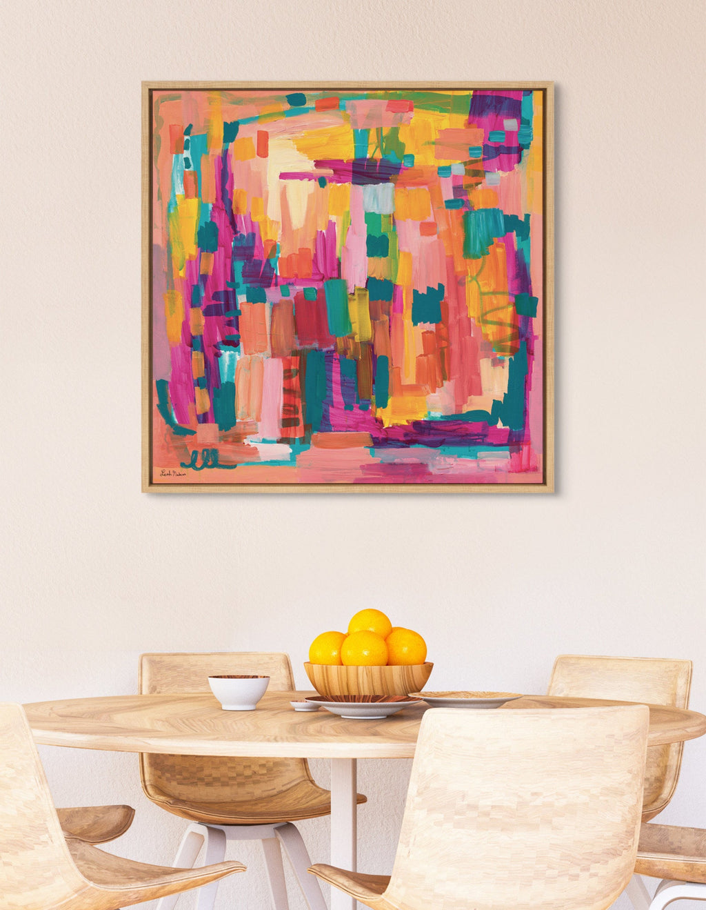 Sylvie I Feel Pretty Framed Canvas by Leah Nadeau