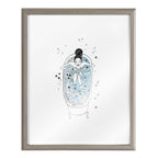 Blake Girl in a Bath Framed Printed Glass by Viola Kreczmer