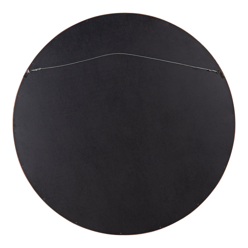 Hutton Round Wood Wall Mirror