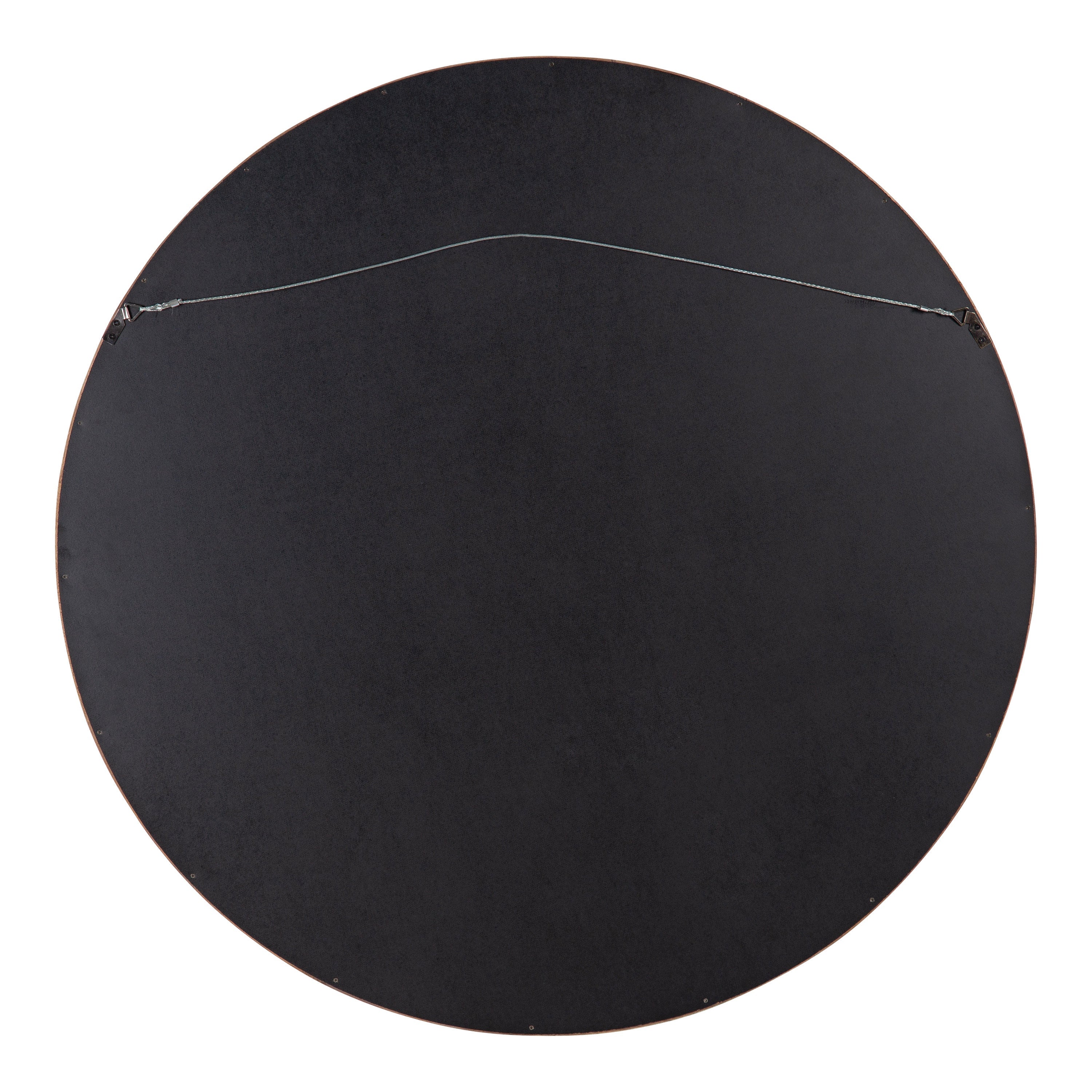 Hutton Round Wood Wall Mirror