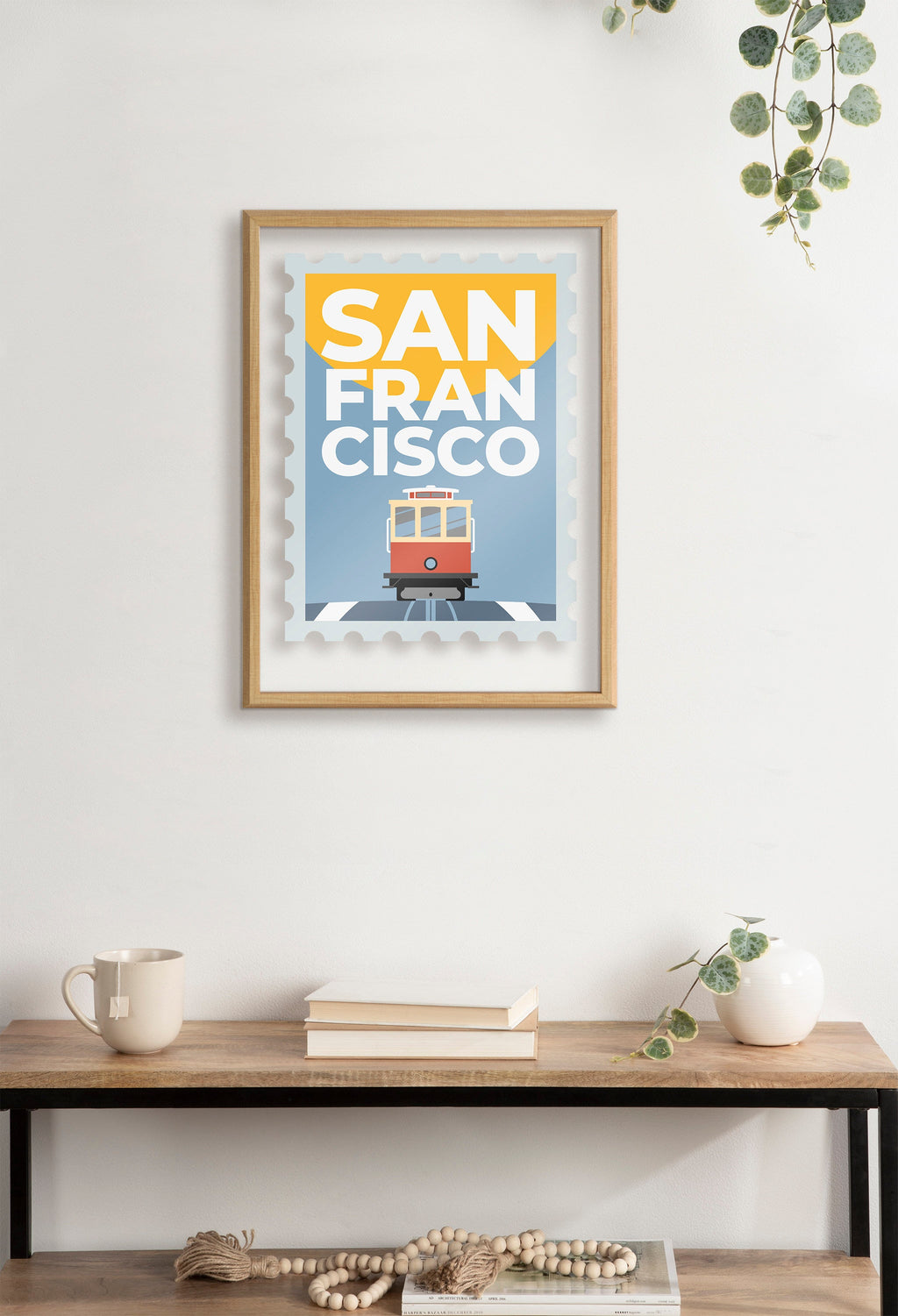 Blake Stamp San Fran Framed Printed Glass by Rocket Jack
