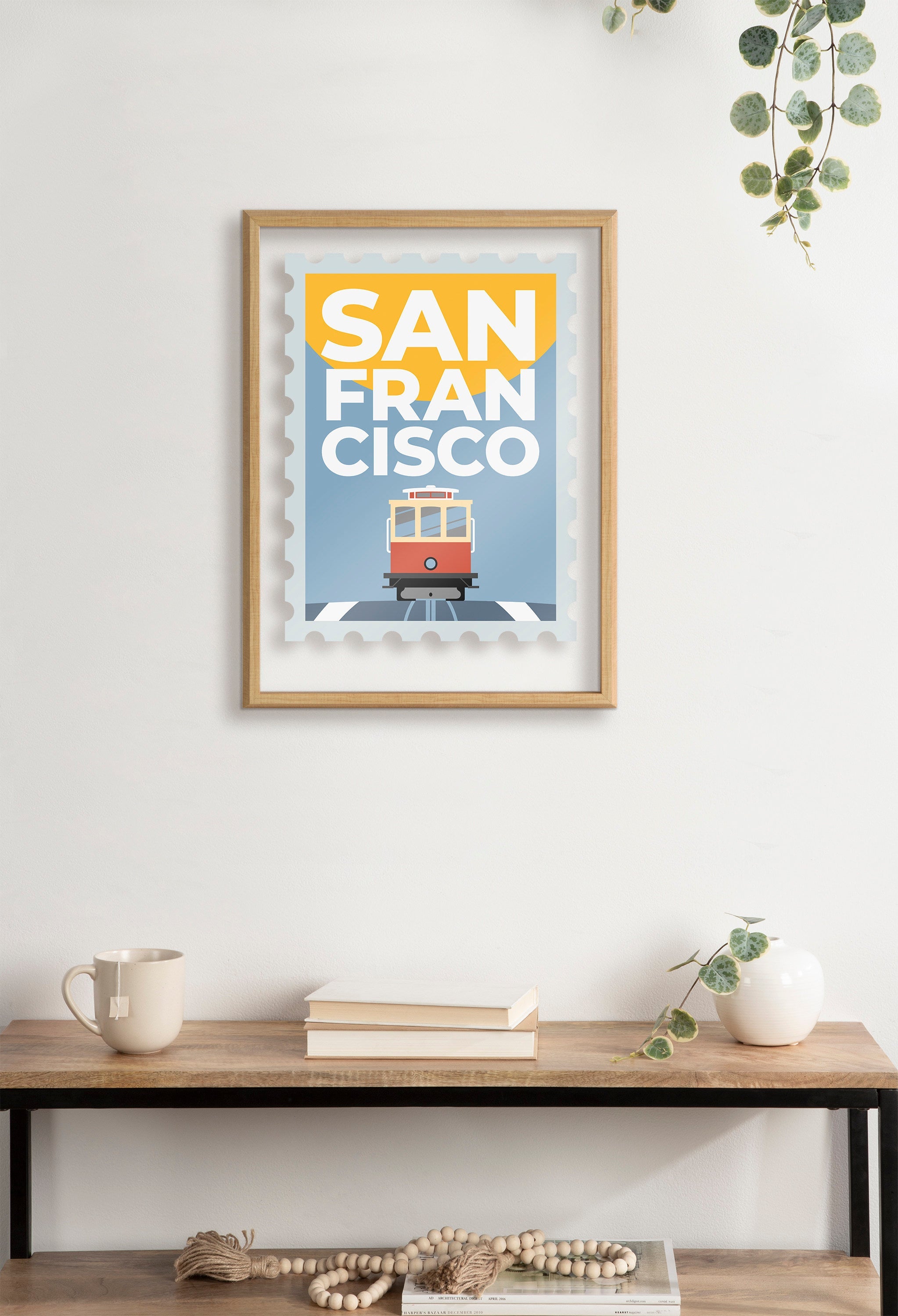 Blake Stamp San Fran Framed Printed Glass by Rocket Jack