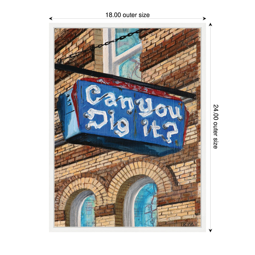 Can You Dig It by Krista V. Allenstein Framed Canvas Wall Art Print